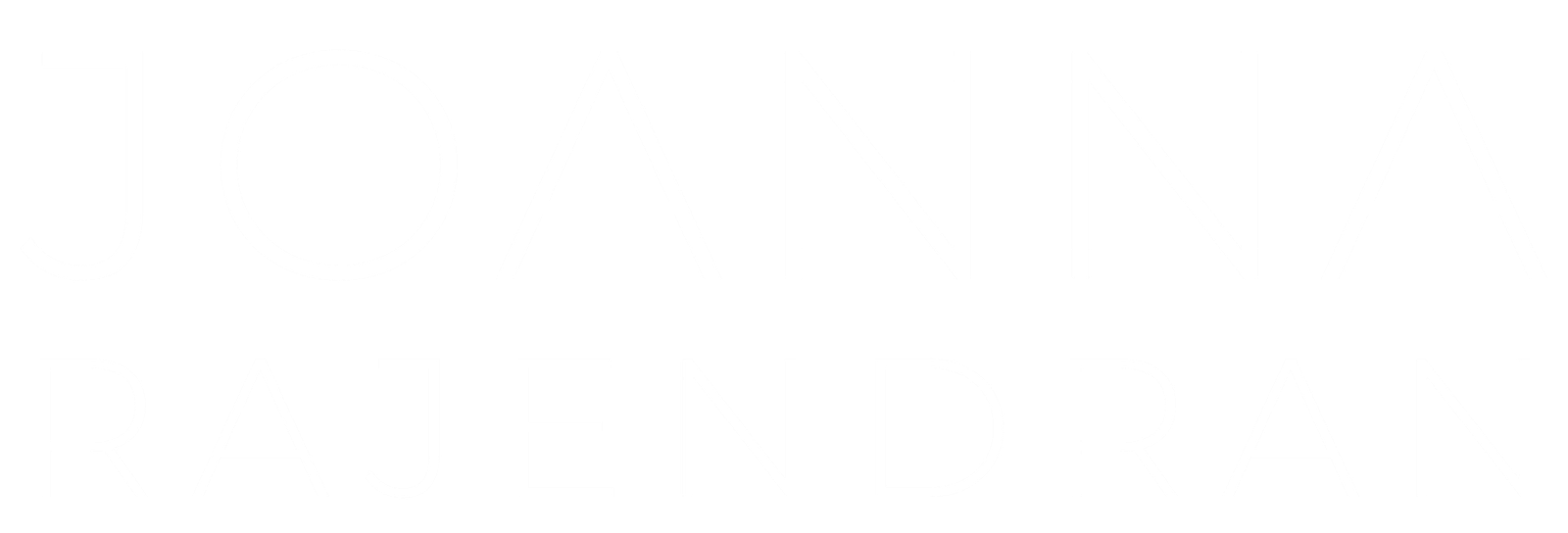 Joanna Rajendran White logo